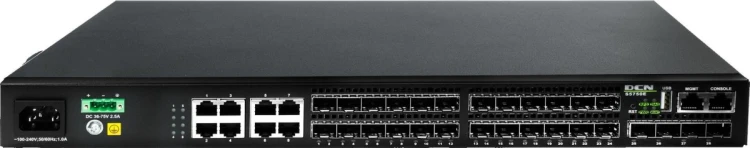 DCN S5750E-28F-SI-D przełącznik sieciowy Zarządzany L2/L3 Gigabit Ethernet (10/100/1000) 1U Czarny