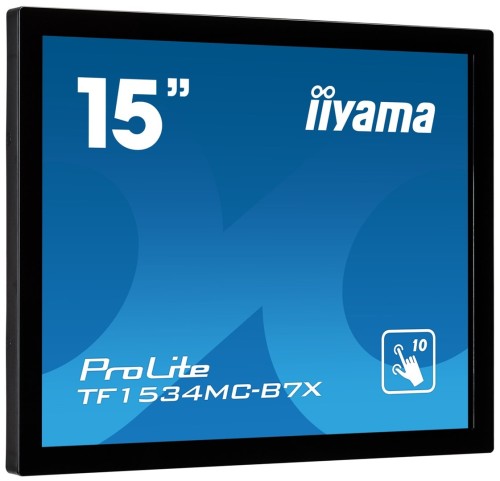 iiyama TF1534MC-B7X monitor komputerowy 38,1 cm (15") 1024 x 768 px XGA LED Ekran dotykowy Przeznaczony dla wielu użytkowników Czarny