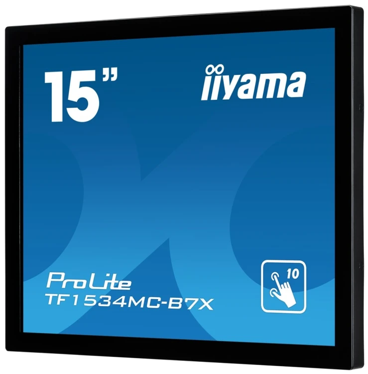 iiyama TF1534MC-B7X monitor komputerowy 38,1 cm (15") 1024 x 768 px XGA LED Ekran dotykowy Przeznaczony dla wielu użytkowników Czarny
