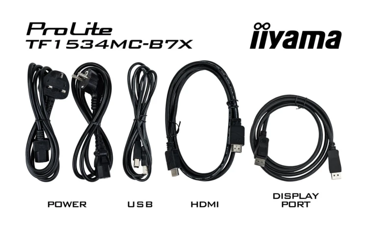 iiyama TF1534MC-B7X monitor komputerowy 38,1 cm (15") 1024 x 768 px XGA LED Ekran dotykowy Przeznaczony dla wielu użytkowników Czarny