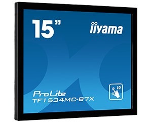 iiyama TF1534MC-B7X monitor komputerowy 38,1 cm (15") 1024 x 768 px XGA LED Ekran dotykowy Przeznaczony dla wielu użytkowników Czarny