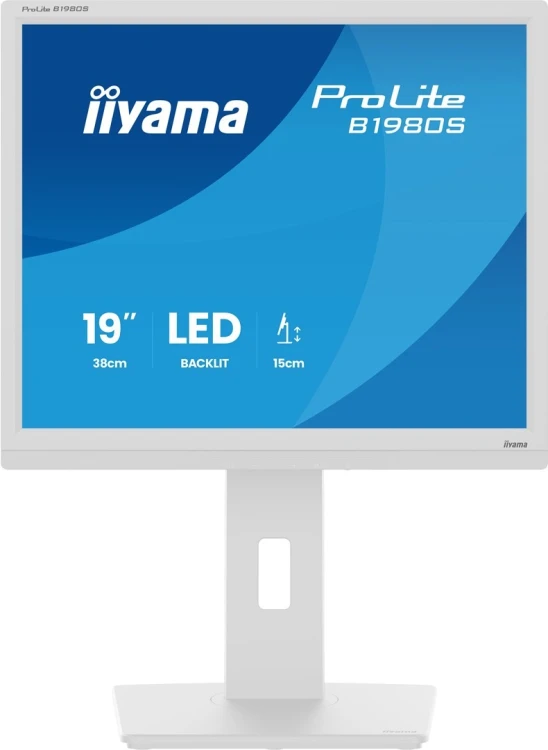 iiyama ProLite B1980S-W1 monitor komputerowy 48,3 cm (19") 1280 x 1024 px SVGA LED Biały