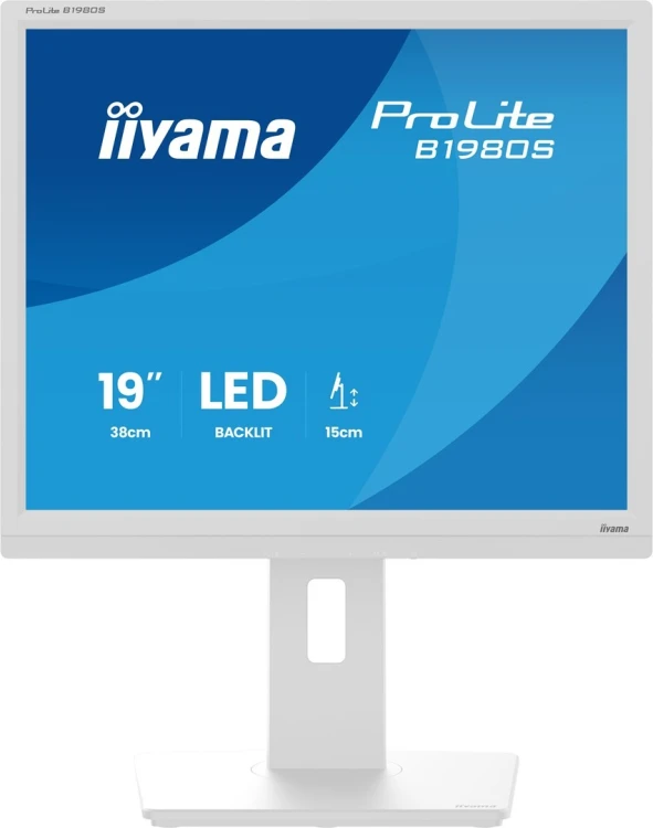 iiyama ProLite B1980S-W1 monitor komputerowy 48,3 cm (19") 1280 x 1024 px SVGA LED Biały