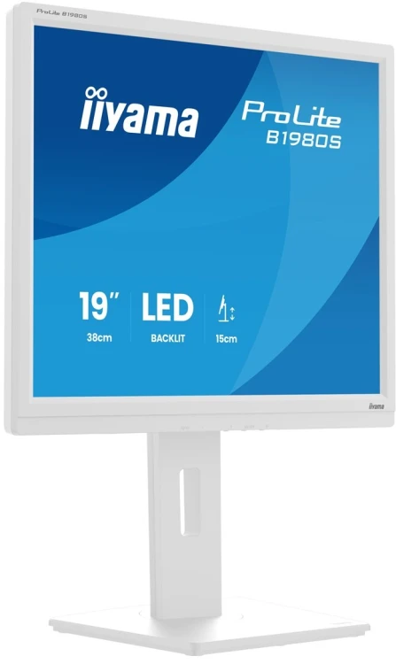 iiyama ProLite B1980S-W1 monitor komputerowy 48,3 cm (19") 1280 x 1024 px SVGA LED Biały