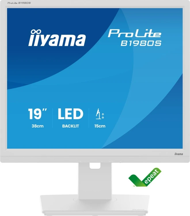iiyama ProLite B1980S-W1 monitor komputerowy 48,3 cm (19") 1280 x 1024 px SVGA LED Biały