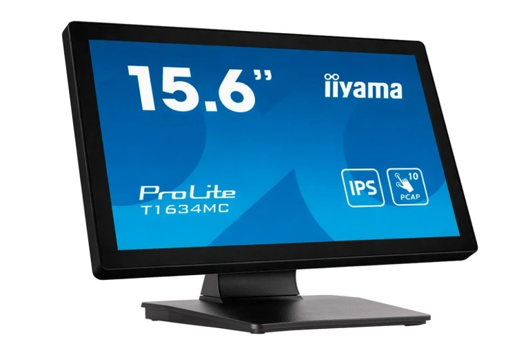 iiyama ProLite T1634MC-B1S monitor komputerowy 39,6 cm (15.6") 1920 x 1080 px Full HD LED Ekran dotykowy Czarny