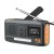 Extralink RADIO AWARYJNE BLUETOOTH SOLARNE Z KORBKA DYNAMO POWERBANK 4000MAH Z LATARKA SOS BT-4000 Przenośny Analogowe i cyfrowe Czarny, Pomarańczowy