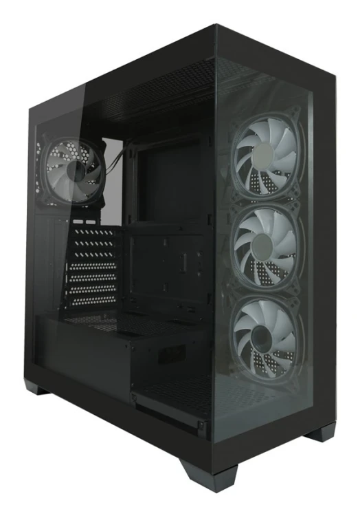 LC-Power LC-715B-ON zabezpieczenia & uchwyty komputerów Midi Tower Czarny