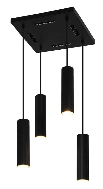 PENDANT LIGHT ICEL 4XGU10 MATT BLACK