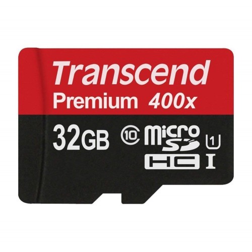SD microSD Card  32GB Transcend SDHC UHS1 w/adapter
