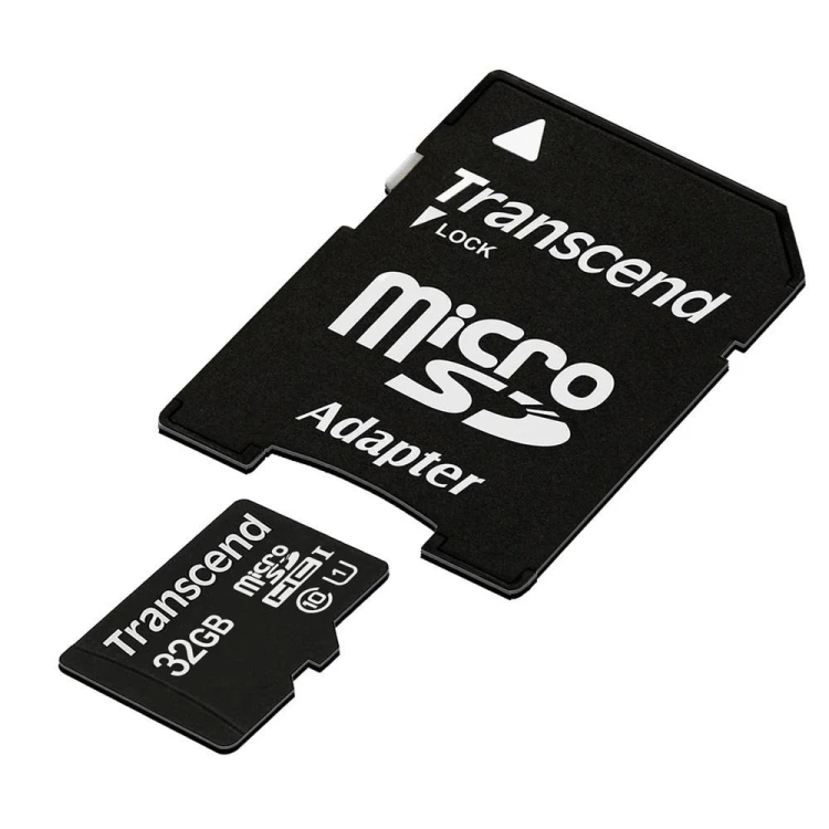 SD microSD Card  32GB Transcend SDHC UHS1 w/adapter