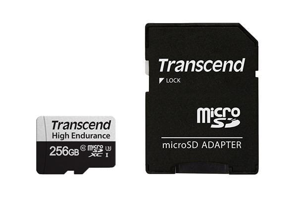 SD microSD Card 256GB Transcend SDXC USD350V w/adapter