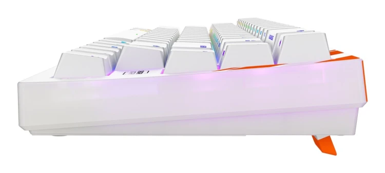 CHERRY K5 PRO TMR COMPACT klawiatura Gaming USB QWERTZ Niemiecki Pomarańczowy, Biały