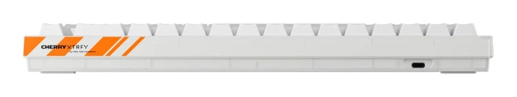 CHERRY K5 PRO TMR COMPACT klawiatura Gaming USB QWERTZ Niemiecki Pomarańczowy, Biały