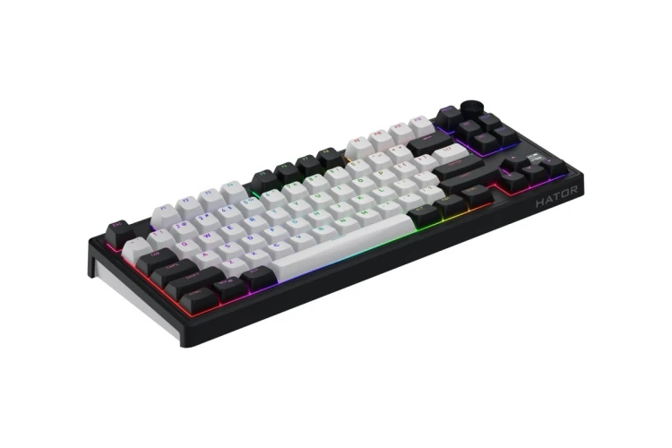 HATOR Skyfall 80 MAG ULTIMA 8K wireless klawiatura Gaming USB + RF Wireless + Bluetooth QWERTY US English Czarny, Biały