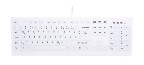 Contour Design Active Key AK-C8100 klawiatura Biuro RF Wireless Niemiecki Biały