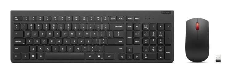 Lenovo 4X31R64457 klawiatura Dołączona myszka Biuro RF Wireless Belgijski, Angielski Czarny