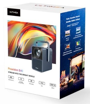 Ultimea Poseidon E40 Projektor o standardowym rzucie 1000 ANSI lumenów LCD 4K (4096x2400) Szary