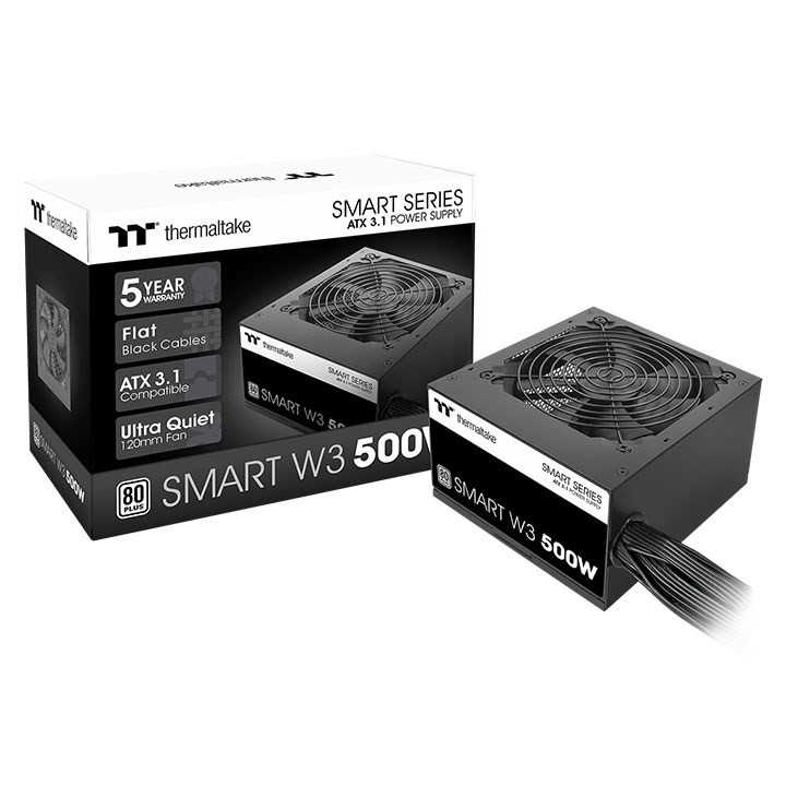 Thermaltake Smart W3 moduł zasilaczy 500 W 24-pin ATX ATX Czarny
