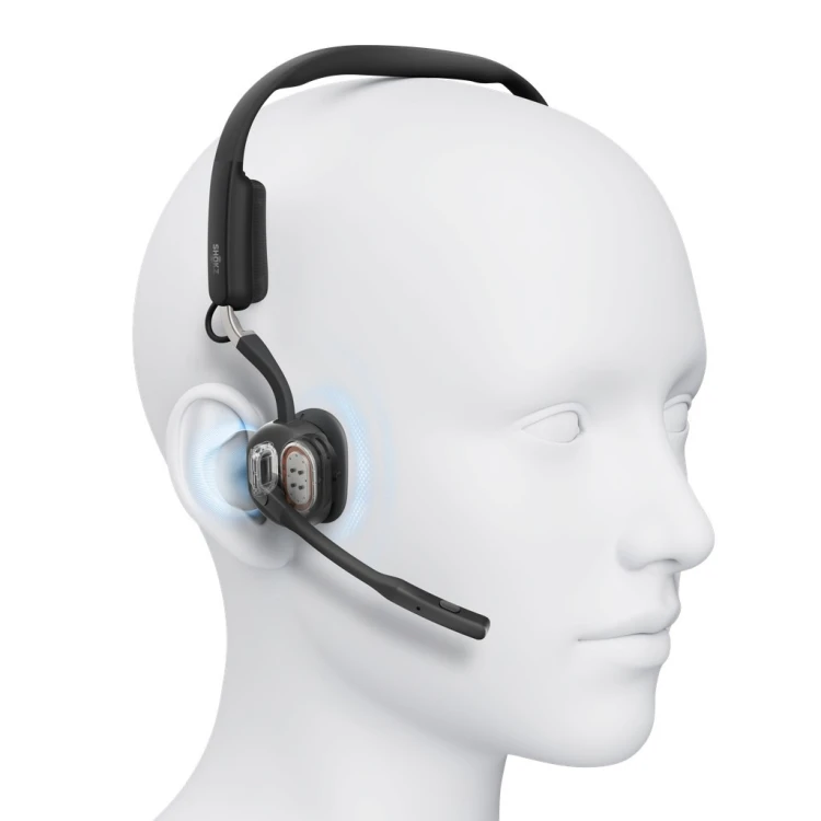 SHOKZ C610-AA-BK słuchawki/zestaw słuchawkowy Bezprzewodowy Nauszny Biuro/centrum telefoniczne USB Typu-A Bluetooth Czarny