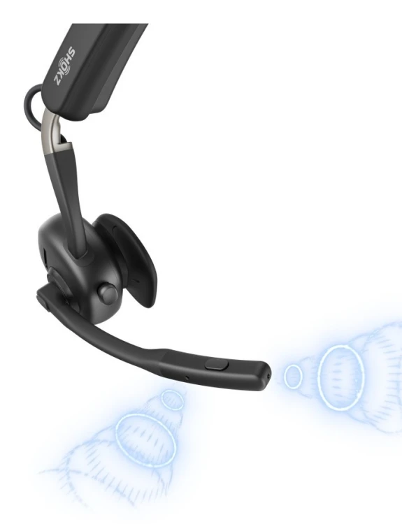 SHOKZ C610-AA-BK słuchawki/zestaw słuchawkowy Bezprzewodowy Nauszny Biuro/centrum telefoniczne USB Typu-A Bluetooth Czarny