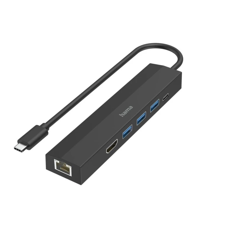 Hama 00200144 huby i koncentratory USB 3.2 Gen 1 (3.1 Gen 1) Type-C 5000 Mbit/s Czarny