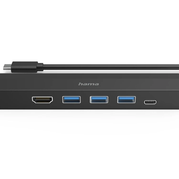 Hama 00200144 huby i koncentratory USB 3.2 Gen 1 (3.1 Gen 1) Type-C 5000 Mbit/s Czarny