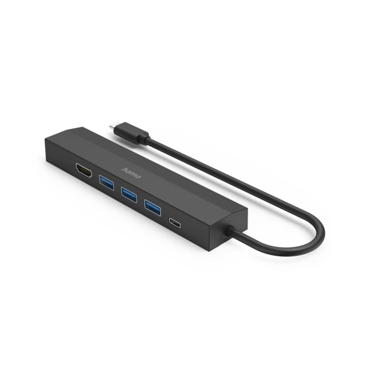 Hama 00200144 huby i koncentratory USB 3.2 Gen 1 (3.1 Gen 1) Type-C 5000 Mbit/s Czarny