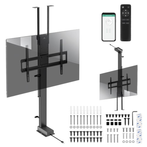 Uchwyt elektryczny sufitowo-podłogowy, wysuwany Maclean, 43''-88'', VESA 600x400, max 60kg, 100-240V AC,50/60Hz; MC-125