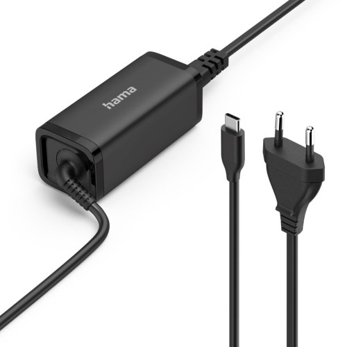Hama 00200023 adapter zasilający/ inwentor Wewnętrzna 65 W Czarny