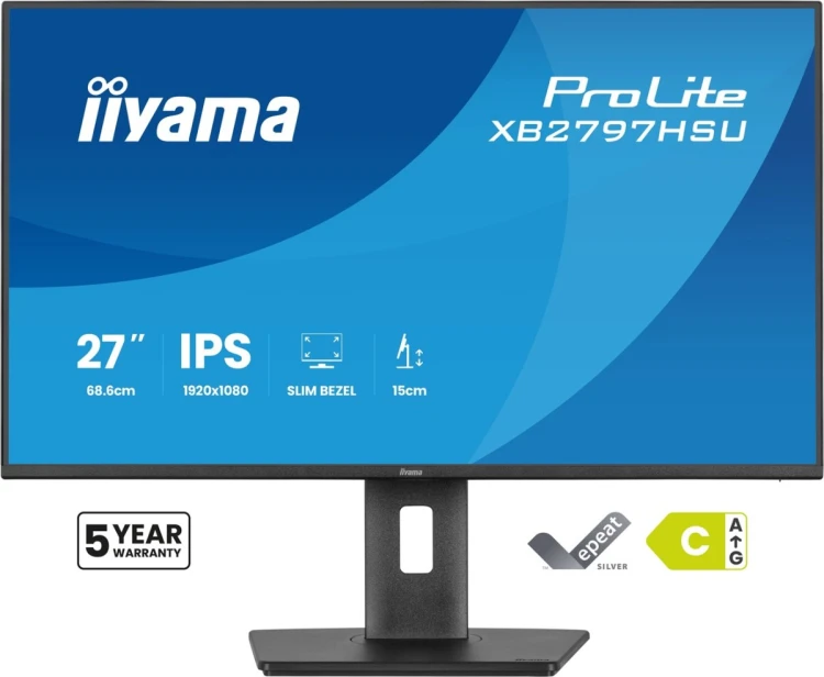 iiyama ProLite XB2797HSU-B1 monitor komputerowy 68,6 cm (27") 1920 x 1080 px Full HD LED Czarny
