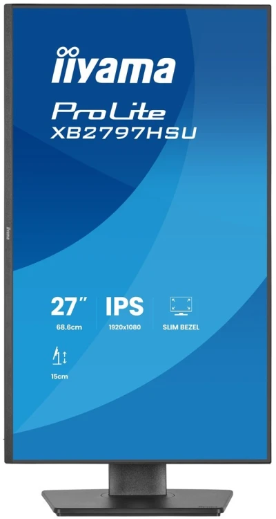 iiyama ProLite XB2797HSU-B1 monitor komputerowy 68,6 cm (27") 1920 x 1080 px Full HD LED Czarny