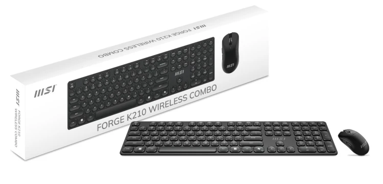 Zestaw klawiatura + mysz MSI Forge K210 Wireless Mouse and Keyboard Combo bezprzewodowe czarne