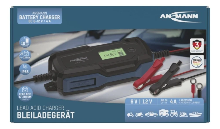 Ansmann 1001-0144 pojazd ładowarki 6 - 14 V Czarny