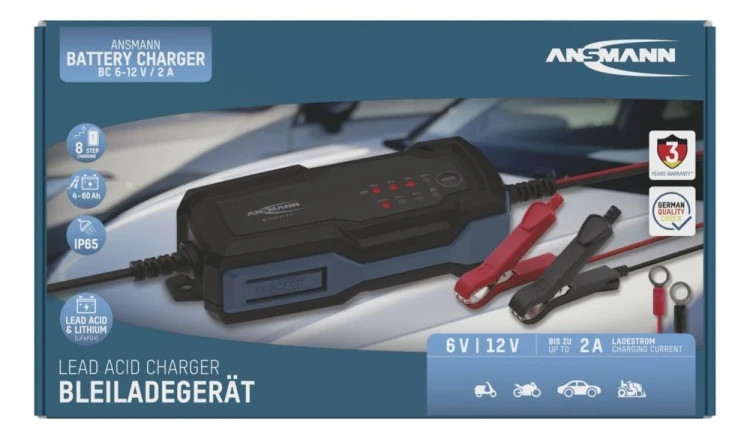 Ansmann 1001-0143 pojazd ładowarki 6 - 12 V Czarny