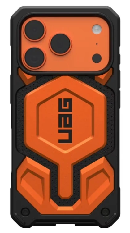 Urban Armor Gear Monarch Pro pokrowiec na telefon komórkowy 16 cm (6.3") Pomarańczowy, Czarny