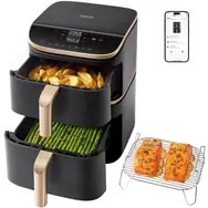Cosori Turbo Tower Pro Smart Pojedyńczy 10,8 l Autonomiczny 2630 W Frytkownica na gorące powietrze Czarny, Złoto