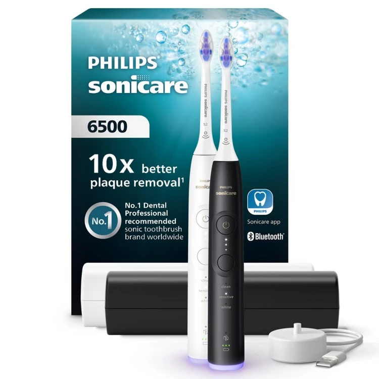 Philips HX7419/01 szczoteczka elektryczna Dorosły Soniczna szczoteczka do zębów Czarny, Biały