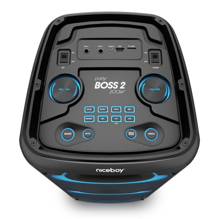 Niceboy PARTY Boss 2 (200W) Głośnik mono przenośny Czarny