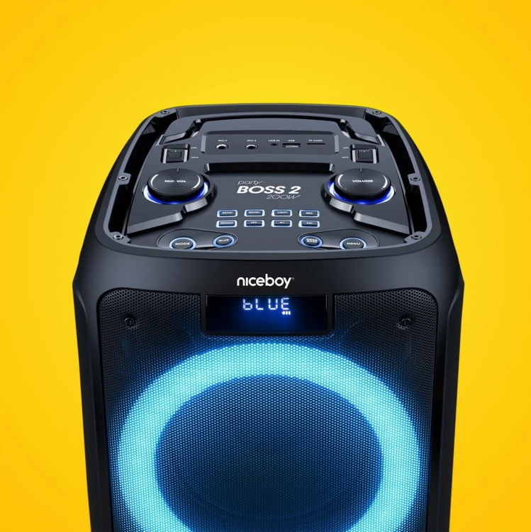Niceboy PARTY Boss 2 (200W) Głośnik mono przenośny Czarny