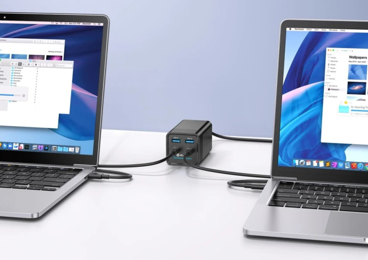 eSTUFF ES635200 ładowarka do urządzeń przenośnych Laptop Czarny Prąd przemienny Szybkie ładowanie Wewnętrzna