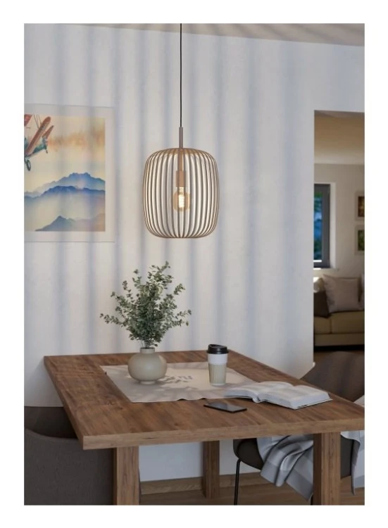 Lampa wisząca EGLO ROMAZZINA, 1 x E27, max 40W, beige