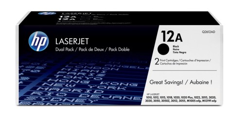 TONER CARTRIDGE 12A BLACK/DUAL PACK