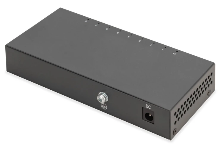 Digitus 8-portowy przełącznik gigabitowy, desktop, niezarządzalny, metalowa obudowa