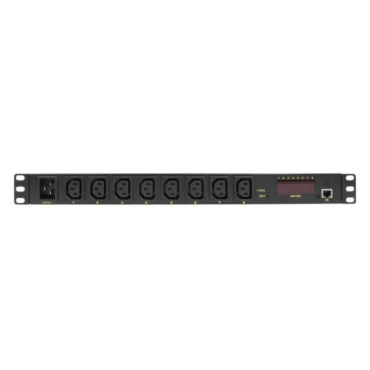 LogiLink PDU8P01 rozdzielacz zasilania PDU 8 x gniazdo sieciowe 1U Czarny
