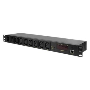 LogiLink PDU8P01 rozdzielacz zasilania PDU 8 x gniazdo sieciowe 1U Czarny
