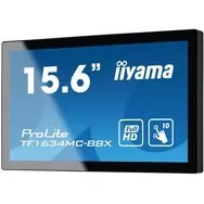 iiyama ProLite TF1634MC-B8X monitor komputerowy 39,6 cm (15.6") 1920 x 1080 px Full HD LED Ekran dotykowy Przeznaczony dla wielu użytkowników Czarny