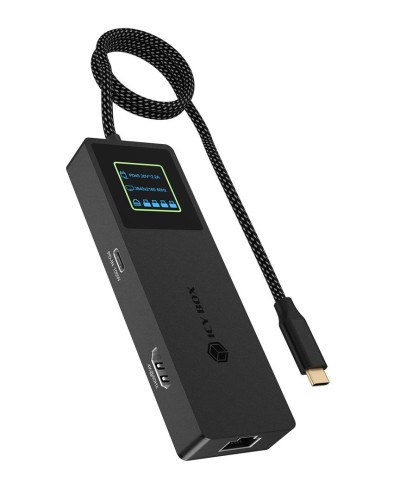 ICY BOX Spade Dock 4038 Przewodowa USB 3.2 Gen 2 (3.1 Gen 2) Type-C Czarny