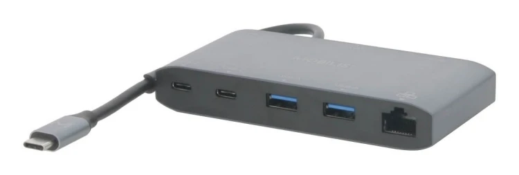 Mobilis 020027 stacja dokująca Przewodowa USB 3.2 Gen 1 (3.1 Gen 1) Type-C Szary