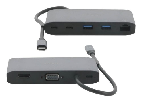 Mobilis 020027 stacja dokująca Przewodowa USB 3.2 Gen 1 (3.1 Gen 1) Type-C Szary
